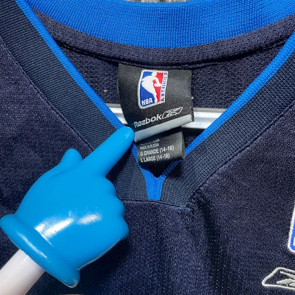 Reebok‎ Dallas Mavericks NBA Jersey Boys Youth Large 14-16 Wassef 15 Navy Blue